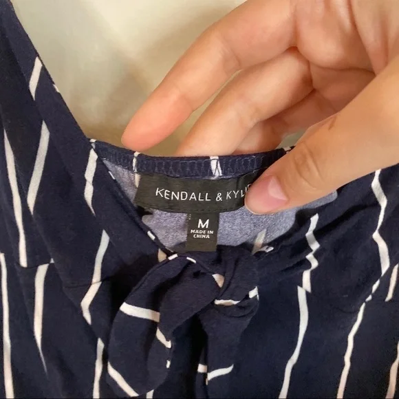 Pacsun | Kendall & Kyle Blue and White Striped Cami Tank Top Size M - Picture 4 of 4